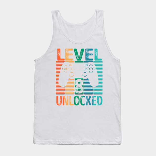Gamer Level 8 Unlocked Kids Shirt 8th Birthday Video Game